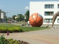 Lielākā basketbola bumba Valmierā.